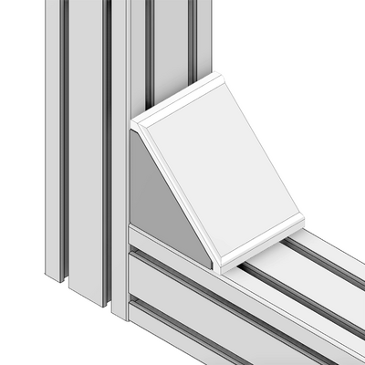 40-230-1 MODULAR SOLUTIONS ALUMINUM GUSSET 90MM X 90MM GRAY PLASTIC CAP COVER FOR 40-130-1, FOR A FINISHED APPEARANCE